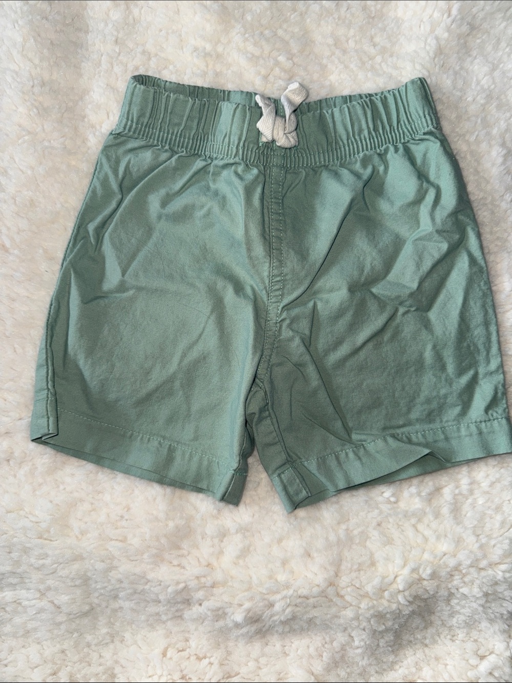Kids Elastic-Waist Shorts in Sage Green